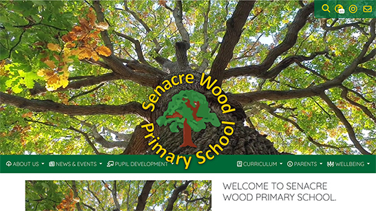Senacre Wood Primary website screenshot